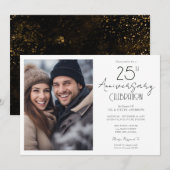 結婚25周年記念フォト1枚 招待状 (正面/裏面)