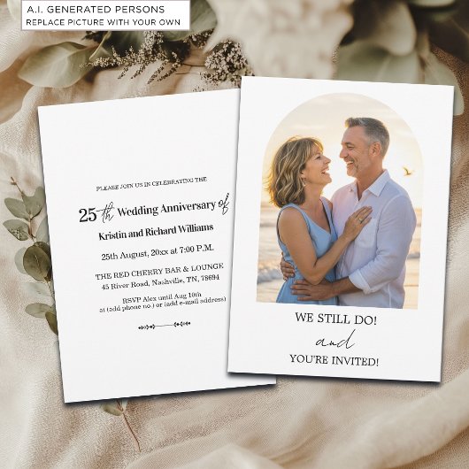 結婚25周年記念フォト 招待状
