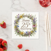 結婚25周年記念ペーパーナプキン スタンダードカクテルナプキン (インサイチュ)