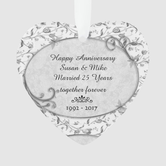 結婚25周年記念モノグラム オーナメント (正面)