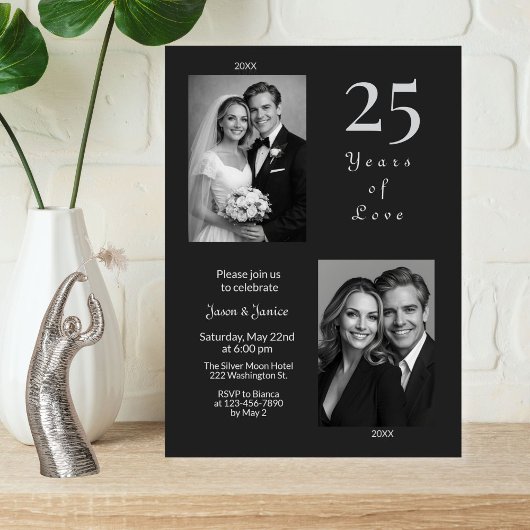 結婚25周年記念式の招待状 招待状
