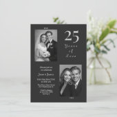 結婚25周年記念式の招待状 招待状 (スタンド正面)