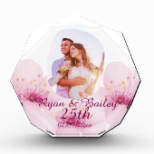 結婚25周年記念桜デザイン フォトブロック (正面)