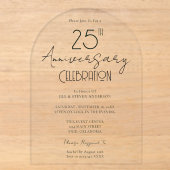 結婚25周年記念 アクリル招待状 (正面)