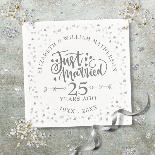 結婚25周年記念 スタンダードカクテルナプキン