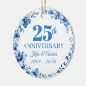 結婚25周年記念  セラミックオーナメント (左)