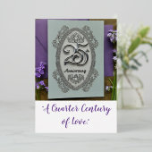 結婚25周年記念 箔招待状 (立ち正面)
