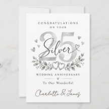 結婚25周年記念 | 結婚25周年記念カード(銀婚式)