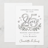 結婚25周年記念 | 結婚25周年記念カード(銀婚式) シーズンカード (正面/裏面)