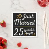 結婚25周年記念 II スタンダードカクテルナプキン (インサイチュ)