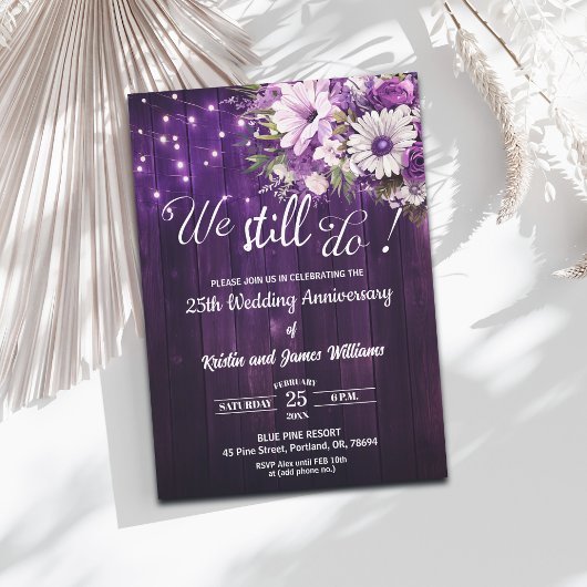 結婚25周年記念LEDライト付きガーランド 招待状