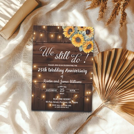 結婚25周年記念LEDライト 招待状