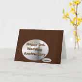 結婚3周年記念日おめでとう カード (黄色い花)