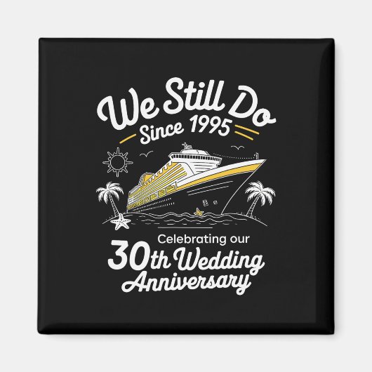 結婚30周年おめでとう Funny 夫婦の思い出 マグネット (正面)