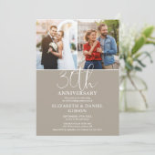 結婚30周年記念の当時と今 2枚の写真 招待状 (スタンド正面)