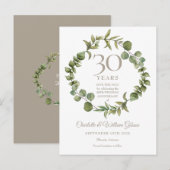結婚30周年記念の案内状 グリーナリー 案内ポストカード (正面/裏面)