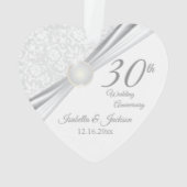 結婚30周年記念の記念品デザイン オーナメント (裏面)