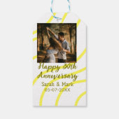 結婚30周年記念の黄色い金色の写真 名前  ギフトタグ (裏面)