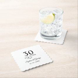 結婚30周年記念パーティー ペーパーコースター