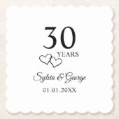結婚30周年記念パーティー ペーパーコースター (正面)