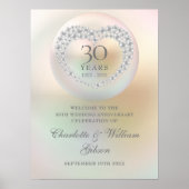 結婚30周年記念パール ウェルカムボード ポスター (正面)