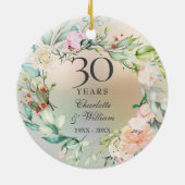 結婚30周年記念ローズガーランドパール セラミックオーナメント (裏面)