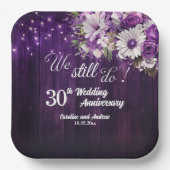 結婚30周年記念 ガーデンリース ストリングライト ペーパープレート (正面)