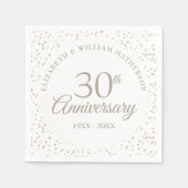 結婚30周年記念 パールコンフェティ スタンダードカクテルナプキン (正面)