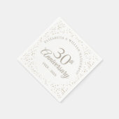 結婚30周年記念 パールコンフェティ スタンダードカクテルナプキン (角)