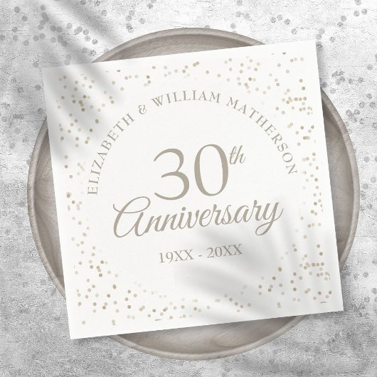 結婚30周年記念 パールコンフェティ スタンダードカクテルナプキン