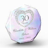 結婚30周年記念 美しいパールハート フォトブロック (左)