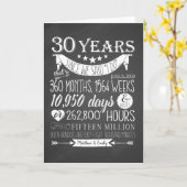 結婚30周年記念, 黒板, 30年 カード (黄色い花)
