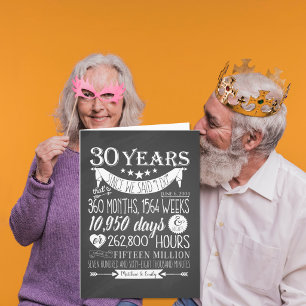 結婚30周年記念, 黒板, 30年 カード