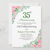 結婚35周年記念バラのサプライズパーティ 招待状 (正面)