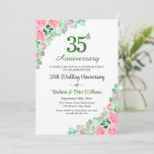 結婚35周年記念バラのサプライズパーティ 招待状 (スタンド正面)
