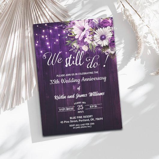 結婚35周年記念 ストリングライト 招待状
