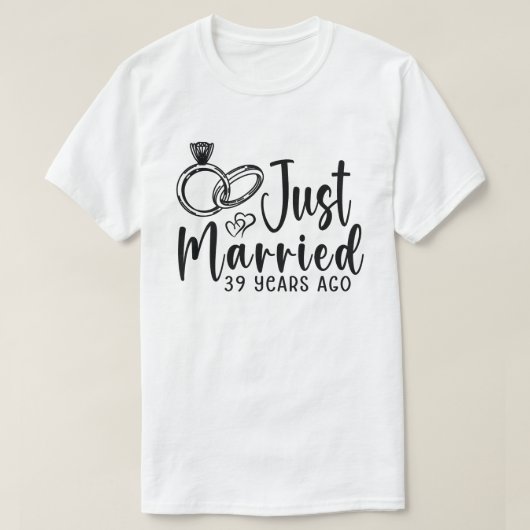 結婚39周年 39周年記念日 Tシャツ (デザイン正面)