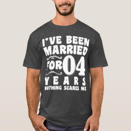 結婚4周年おめでとう Tシャツ