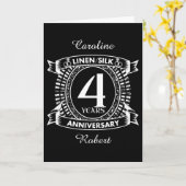 結婚4周年 ディストレスドクレスト カード (黄色い花)