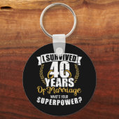 結婚40周年結婚40周年 キーホルダー (正面)