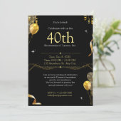 結婚40周年記念の招待状 招待状 (スタンド正面)