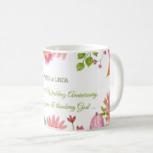 結婚40周年記念の花 コーヒーマグカップ (正面右)