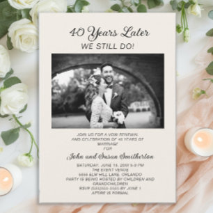 結婚40周年記念の誓いの更新 写真 招待状