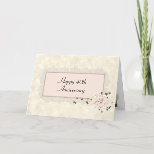 結婚40周年記念アジサイの花束 カード (正面)