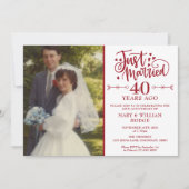 結婚40周年記念ウエディングフォト 招待状 (正面)