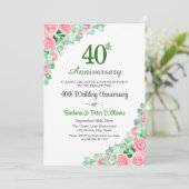 結婚40周年記念バラのサプライズパーティー 招待状 (スタンド正面)