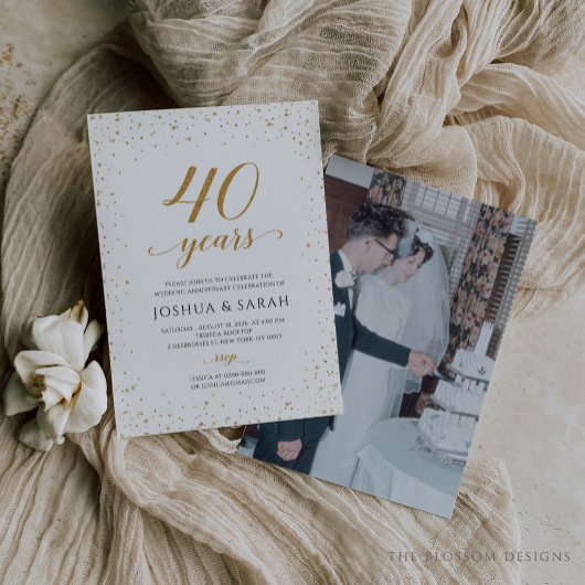 結婚40周年記念パーティー招待状 - GAC24a 招待状