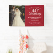 結婚40周年記念フォト ルビー ウェルカム 横断幕 (インサイチュ)