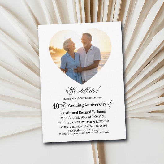 結婚40周年記念フォト 招待状