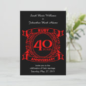 結婚40周年記念ルビーの紋章 招待状 (スタンド正面)